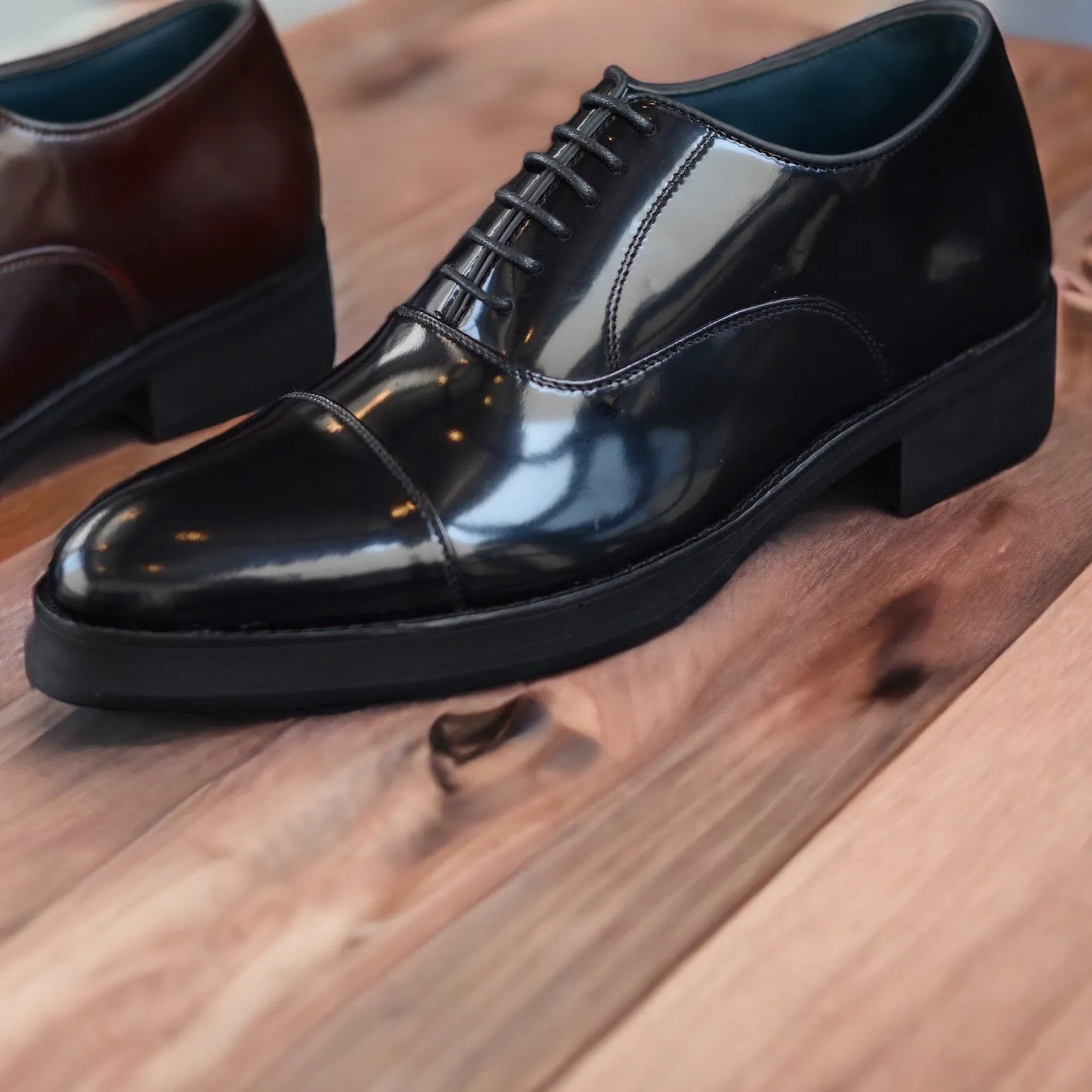 502-1 EXT 6 CM Oxford Cap Toe Piano Black