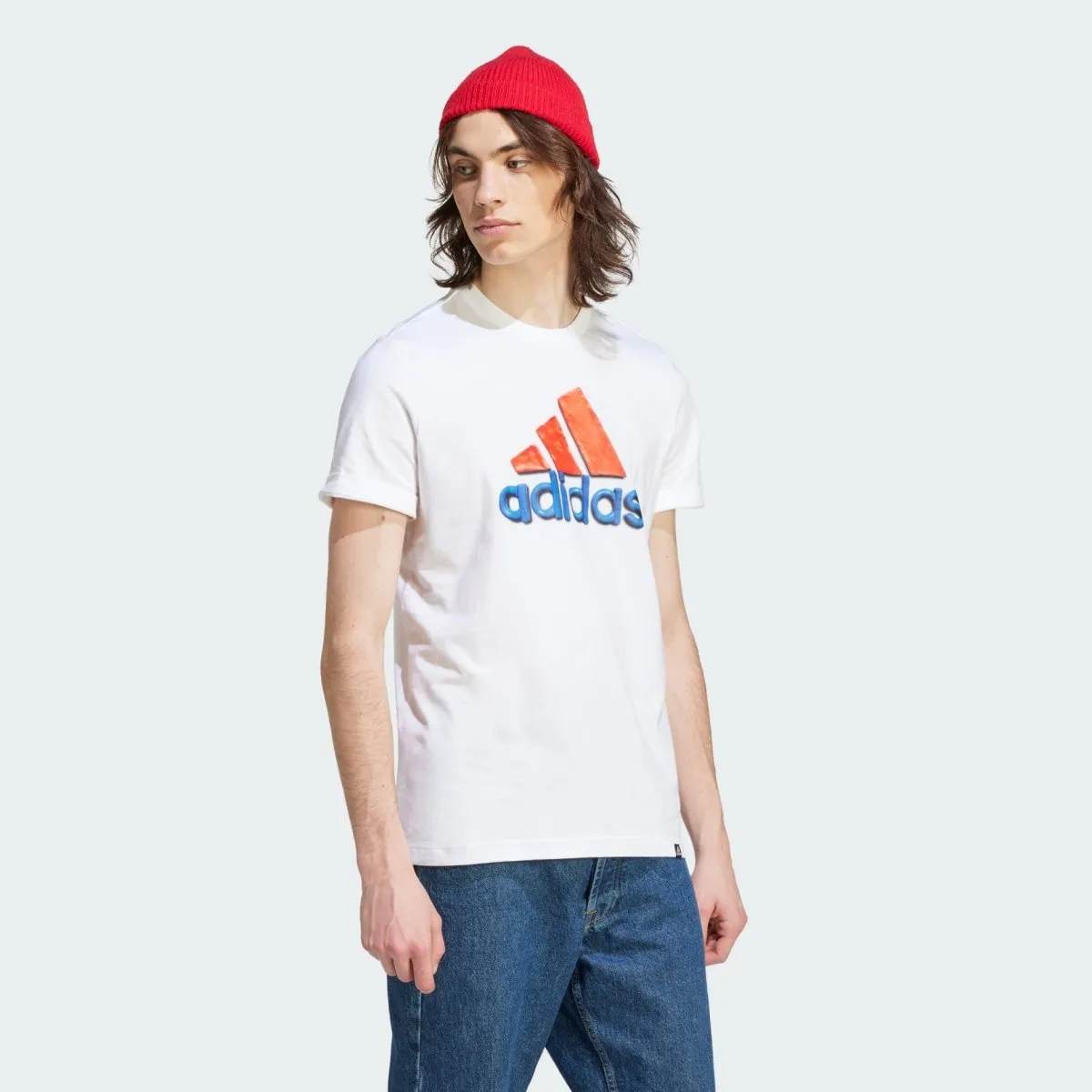 ADIDAS MEN'S SPORTSWEAR PHOTO REAL FILL WHITE TEE