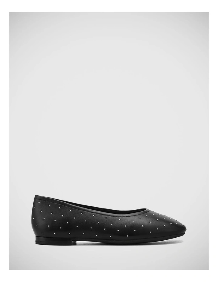 Amadi Leather Ballet Flat in Black