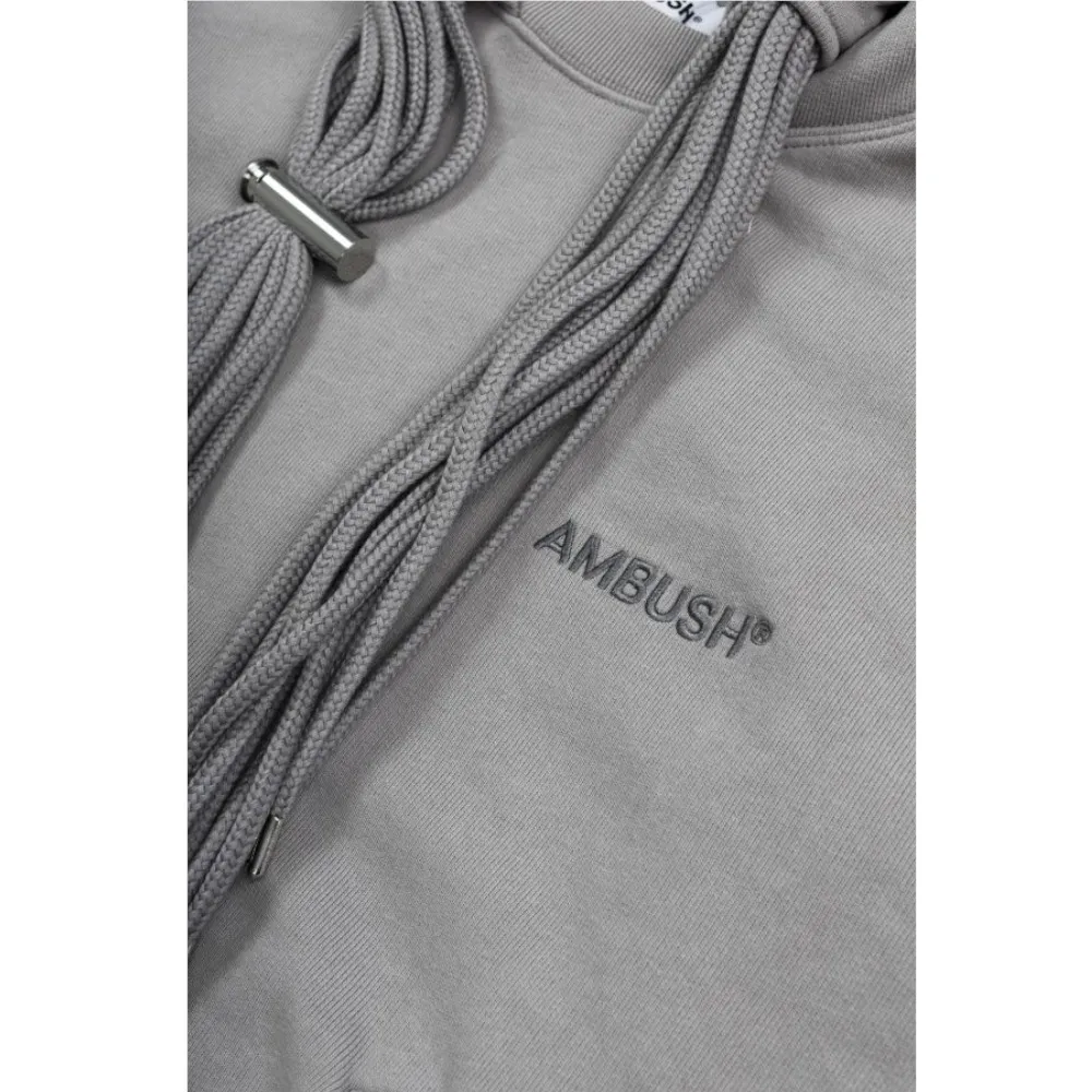 AMBUSH  |Long Sleeves Plain Cotton Logo Hoodies