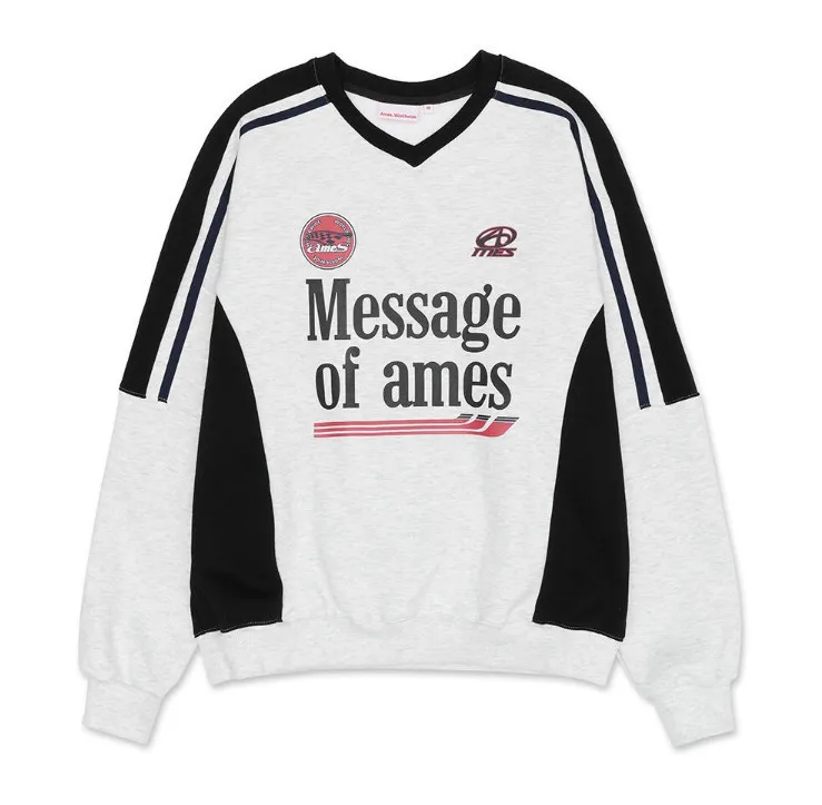 AMES-WORLDWIDE  |Long Sleeves Cotton Hoodies & Sweatshirts