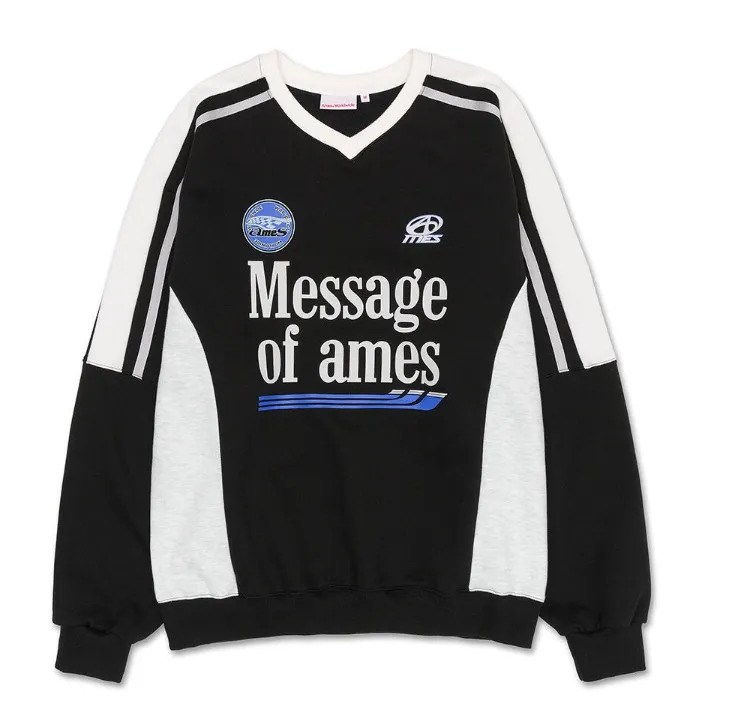 AMES-WORLDWIDE  |Long Sleeves Cotton Hoodies & Sweatshirts