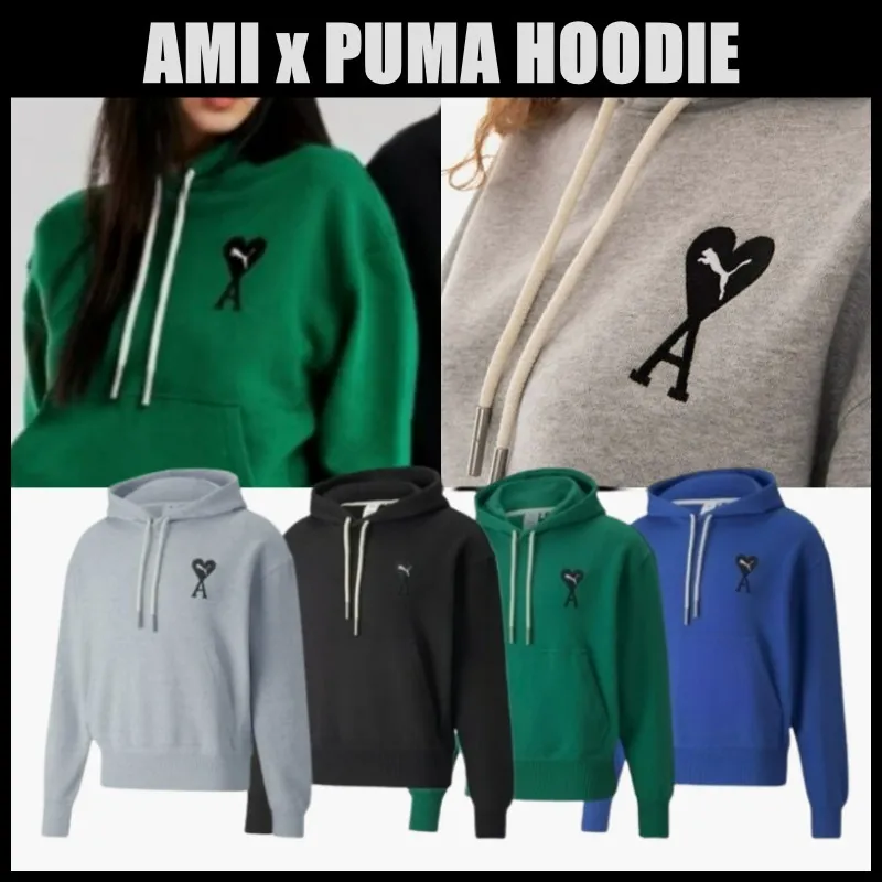 AMI PARIS  |Unisex Collaboration Logo Designers Hoodies