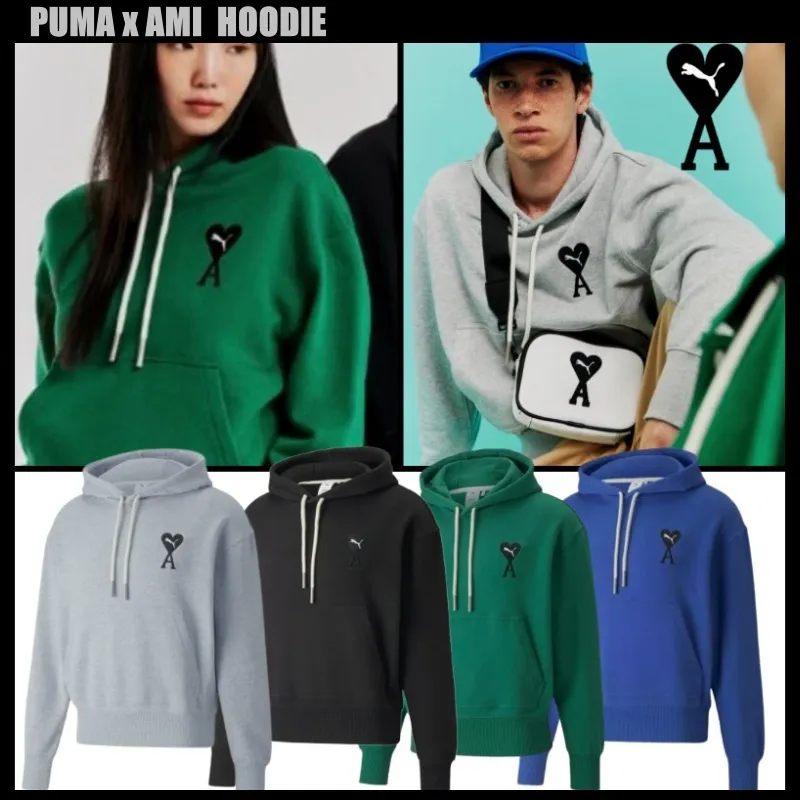 AMI PARIS  |Unisex Collaboration Logo Designers Hoodies