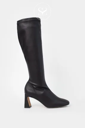 ANGEL ALARCON 24614 BLACK STRETCH KNEE HIGH BOOTS