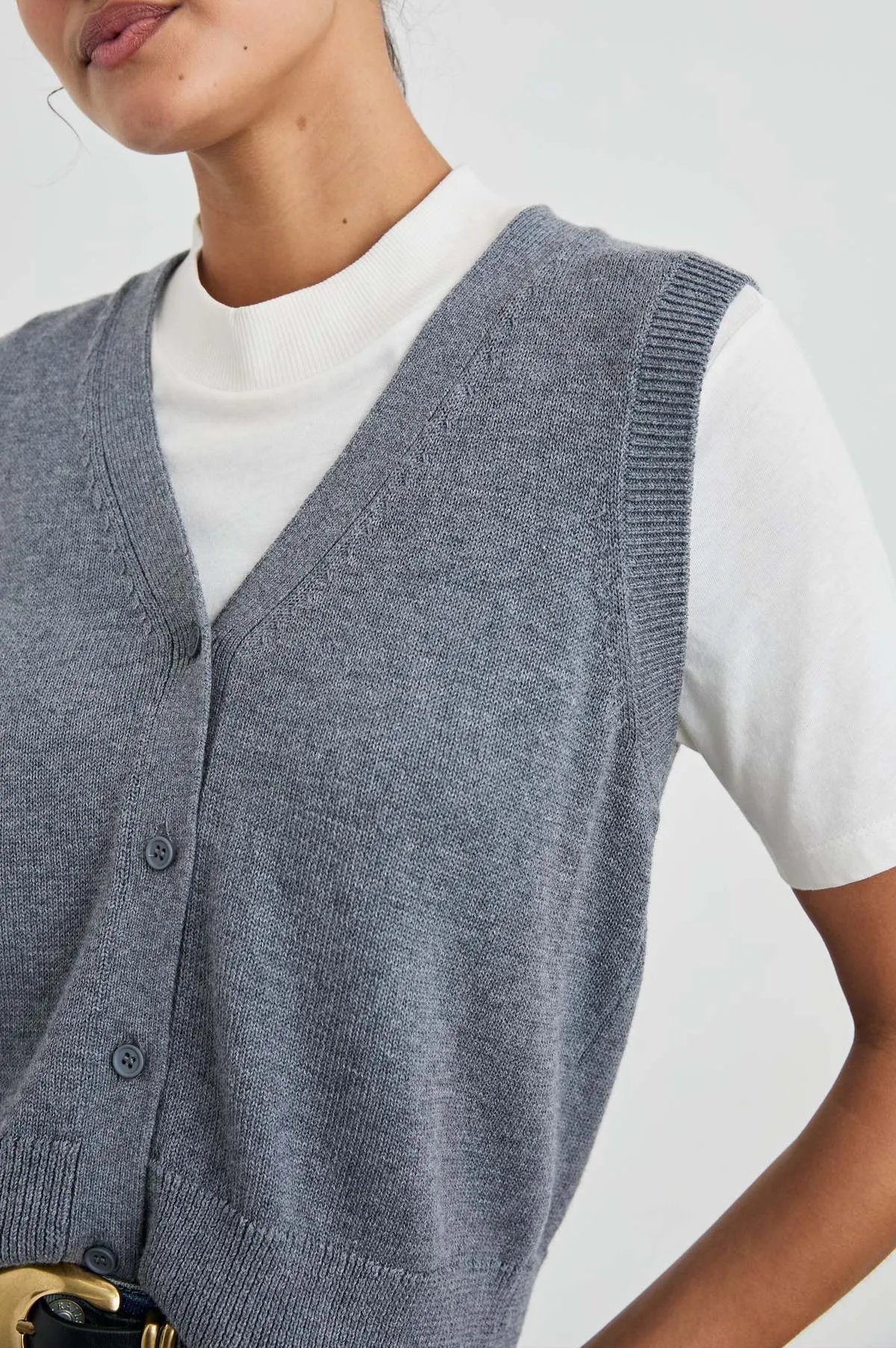 Annika Sweater Vest - Charcoal