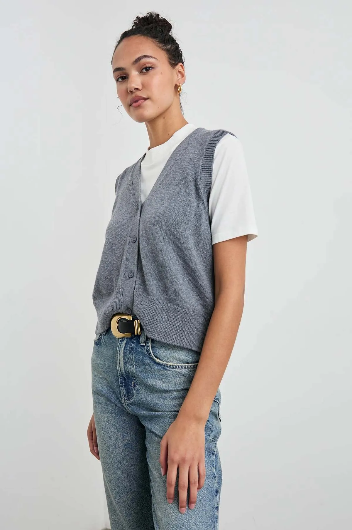 Annika Sweater Vest - Charcoal