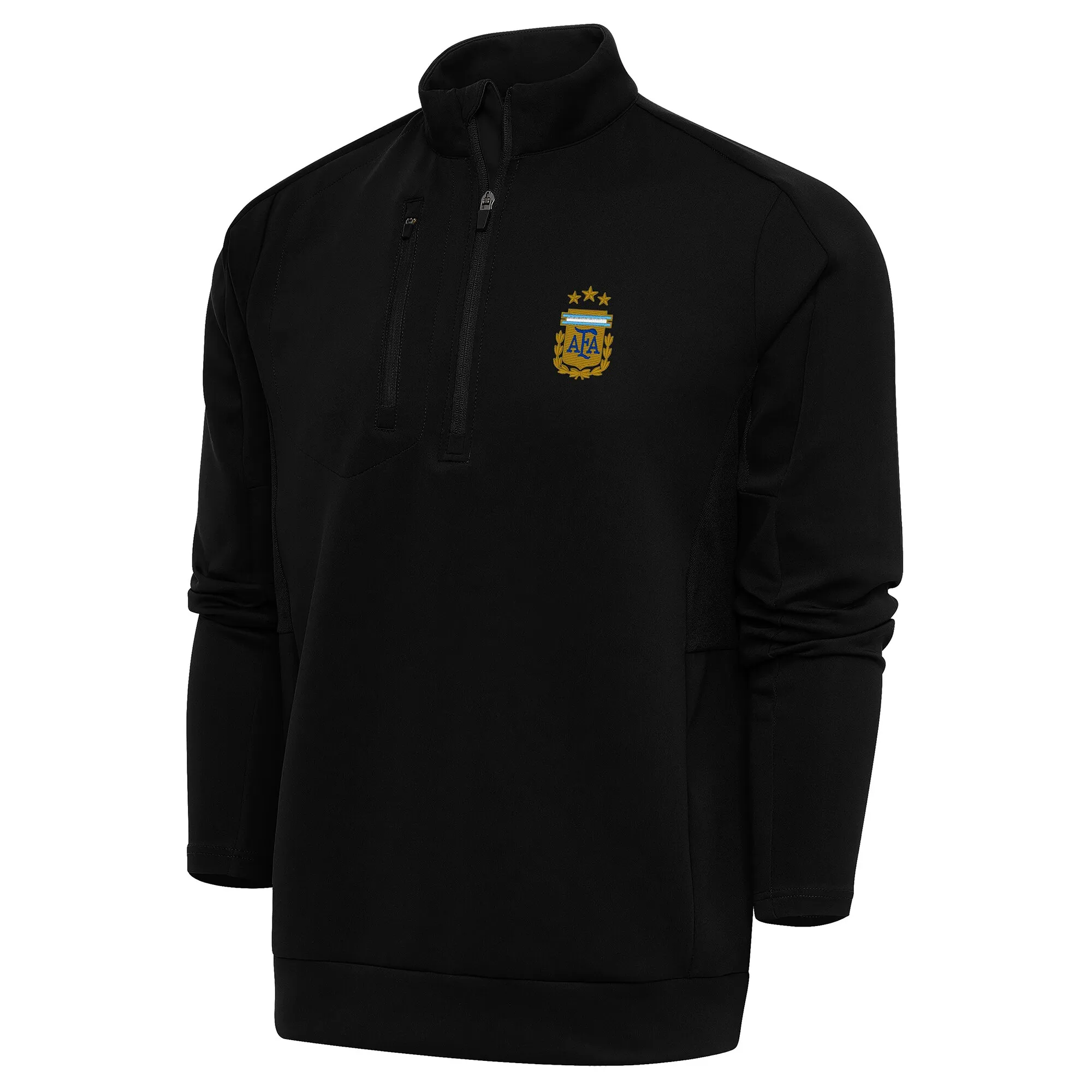 Antigua Argentina National Team Black Generation Quarter-Zip Pullover Top