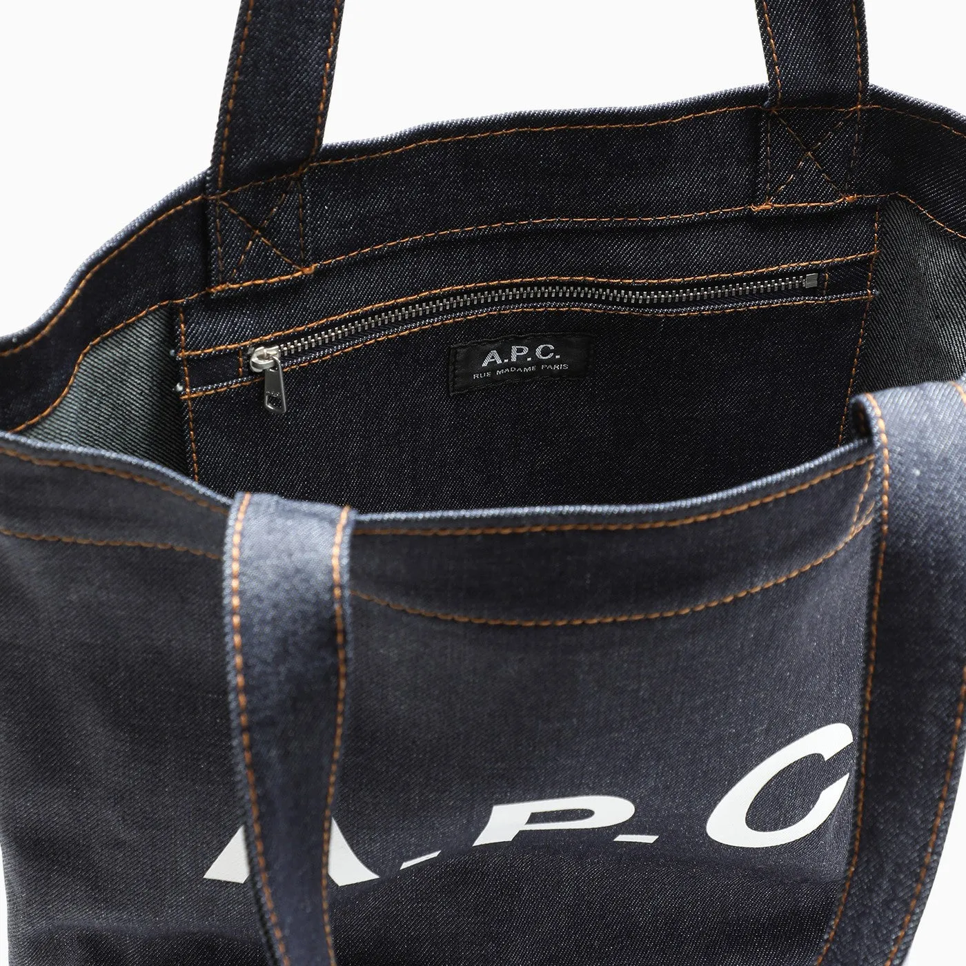 A.P.C.    A.P.C. Axelle Tote Bag In Denim And Leather