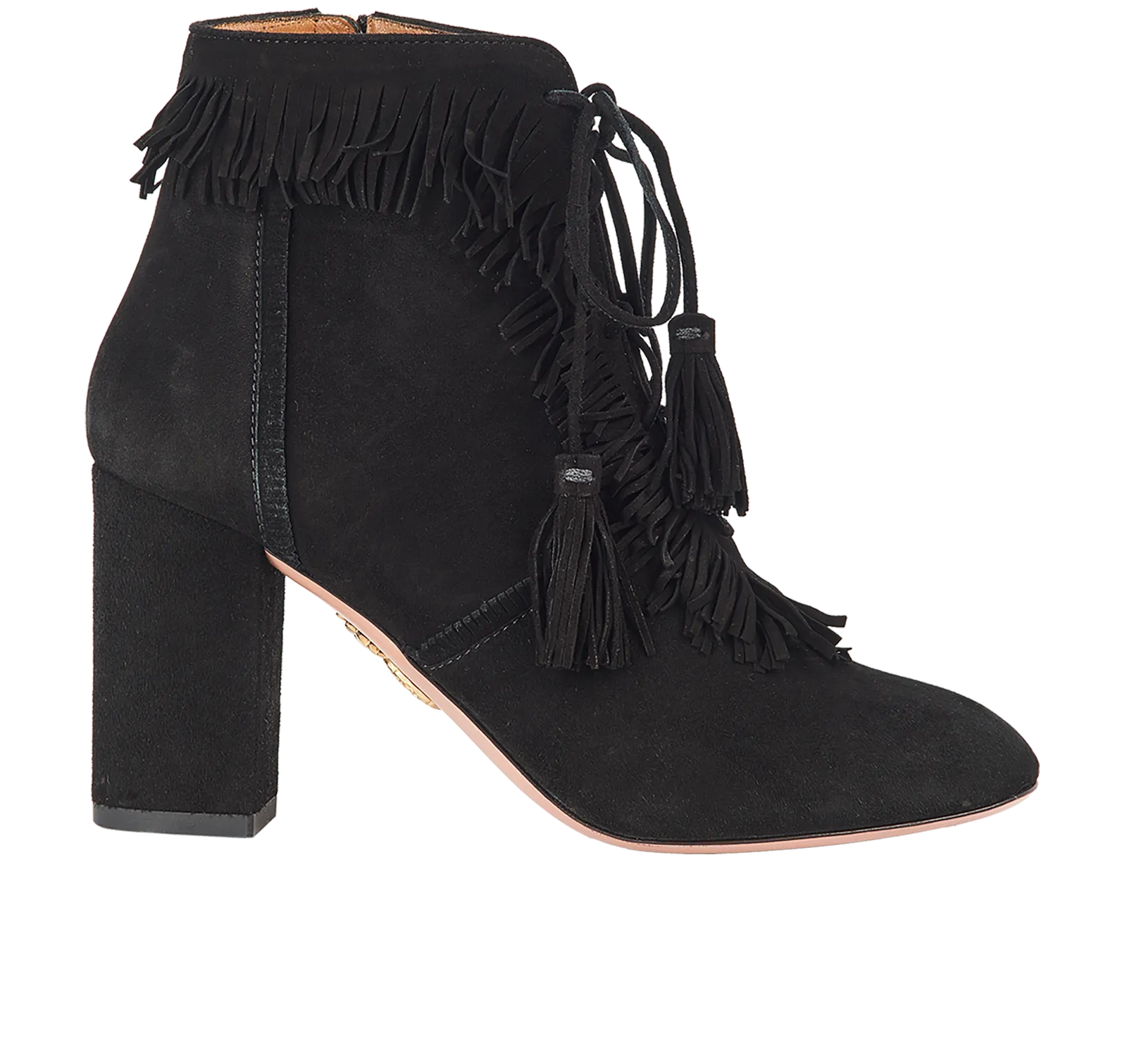 Aquazzura Fringe Lace Up Boots