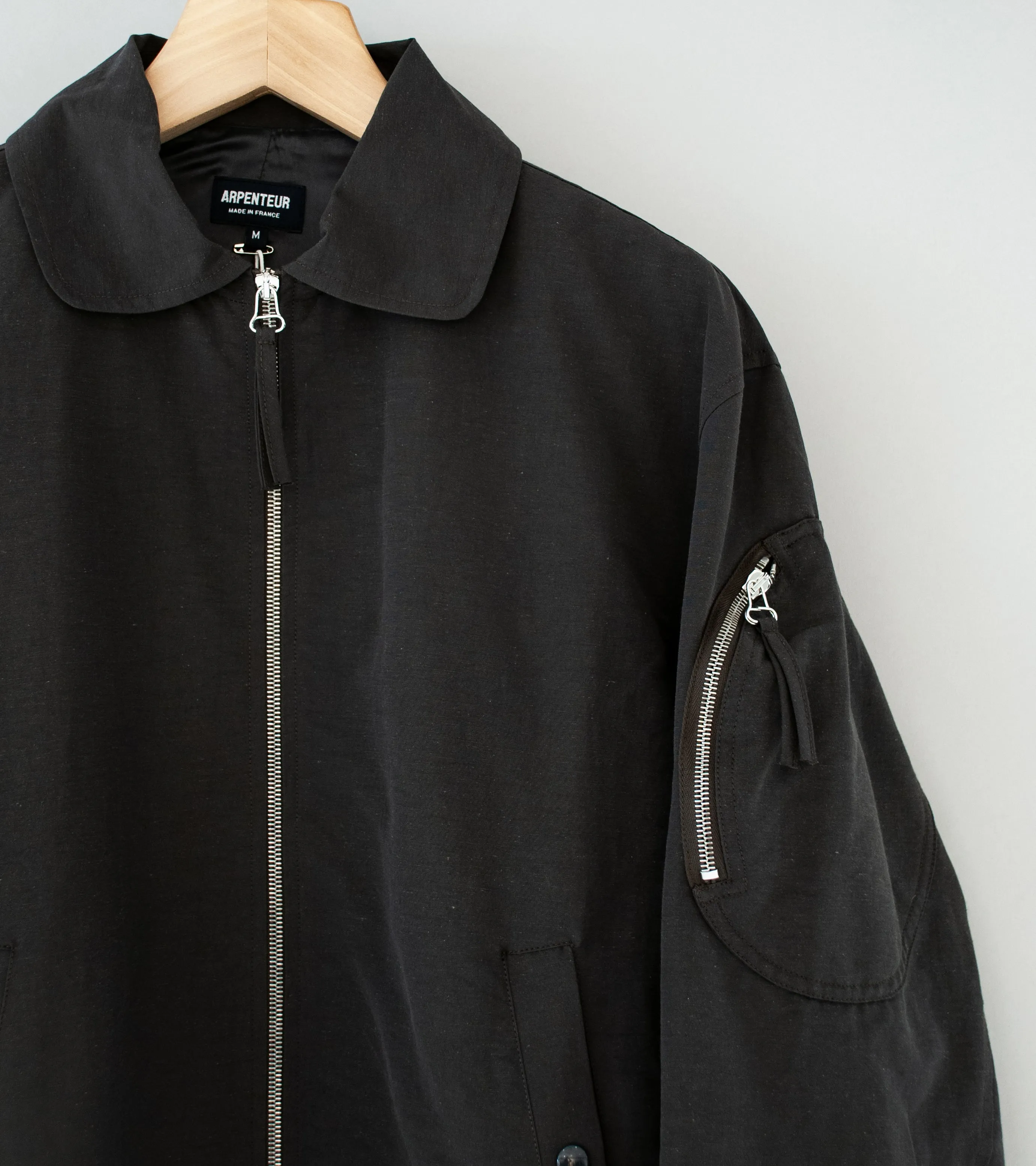 Arpenteur 'Vol Jacket' (Charcoal Cotton Nylon Linen Weather Cloth)