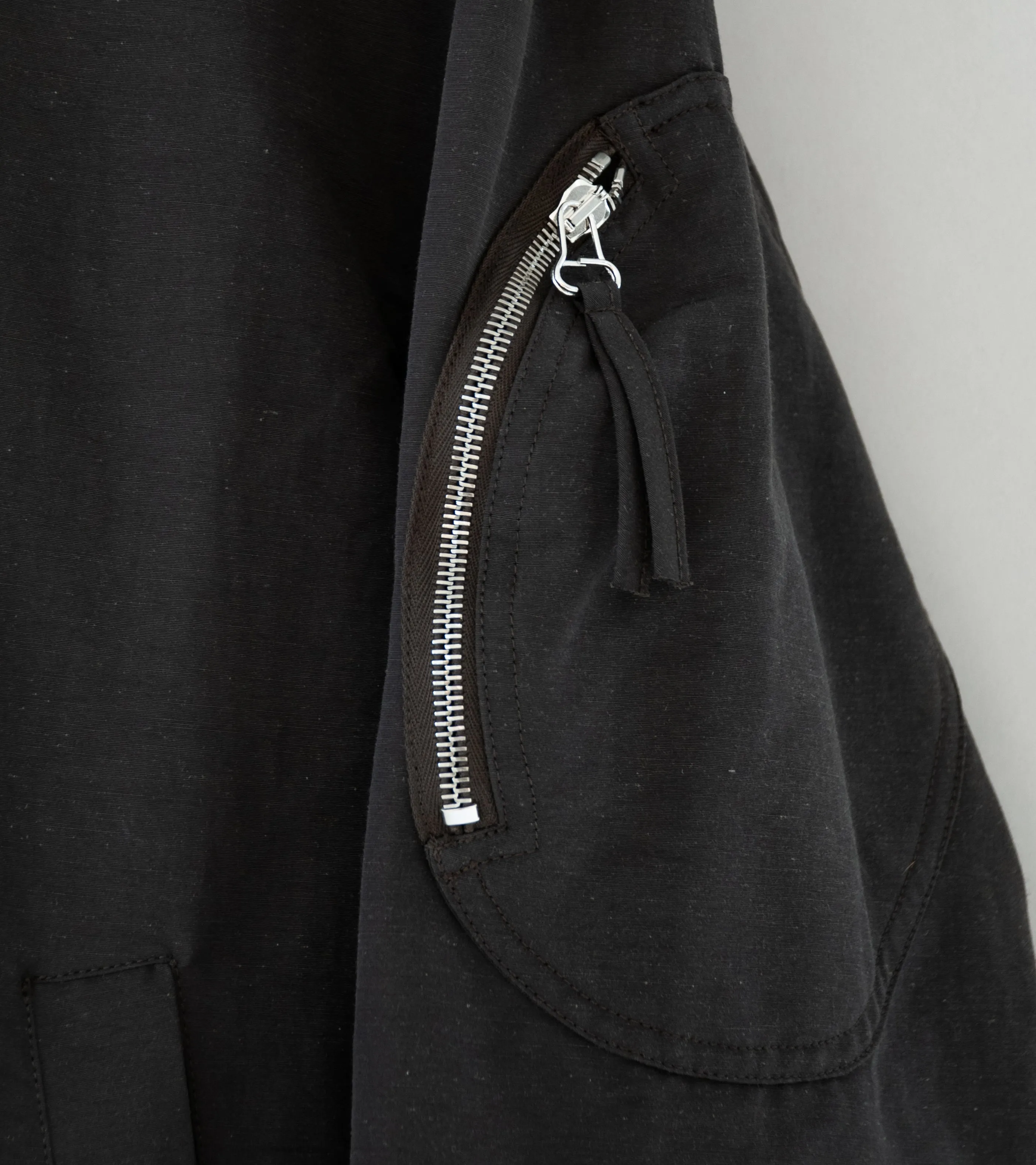 Arpenteur 'Vol Jacket' (Charcoal Cotton Nylon Linen Weather Cloth)