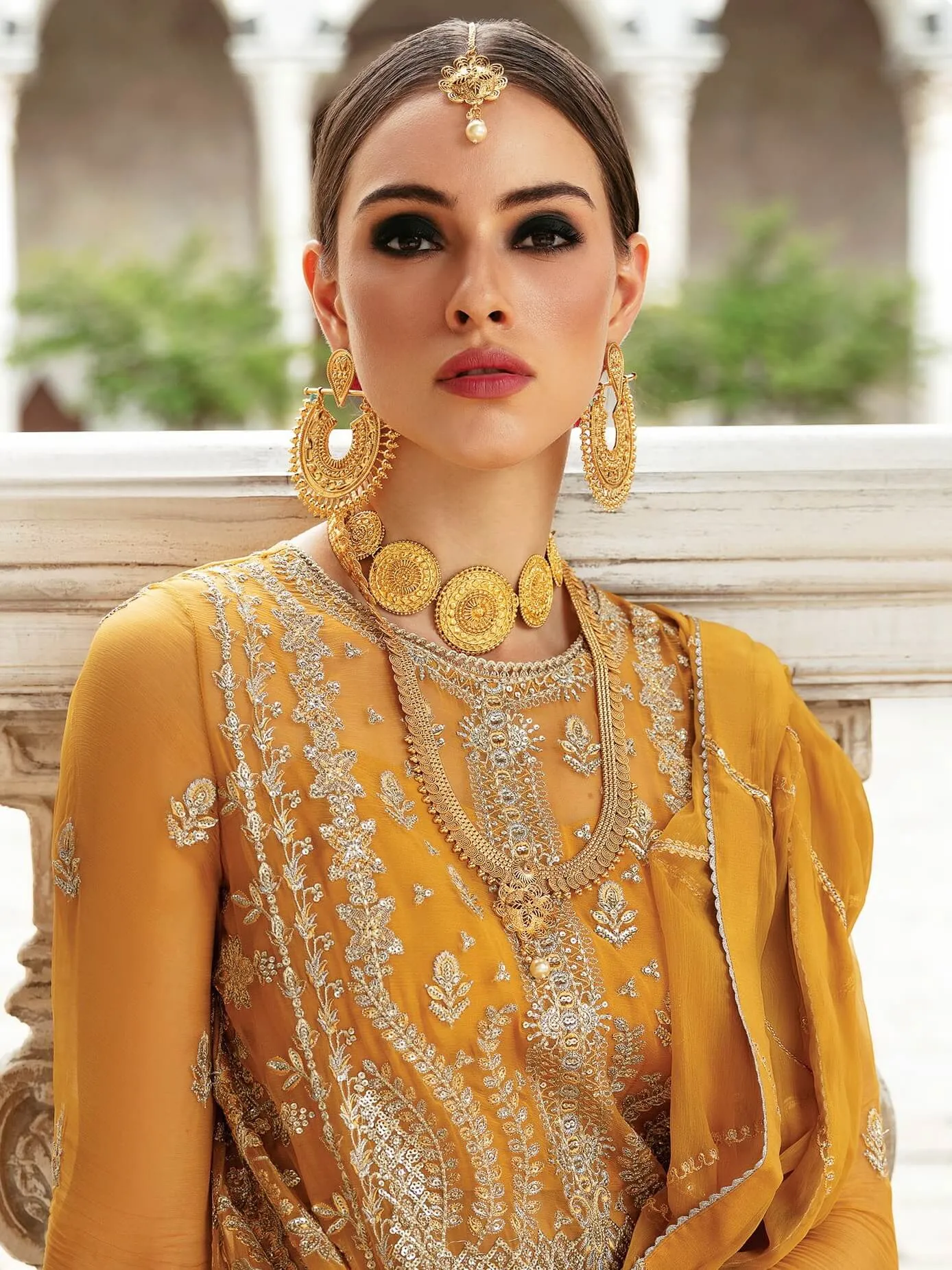 Ayzel by Afrozeh Panache Unstitched Chiffon 3Pc Suit AZ-V5-10 MARIGOLD