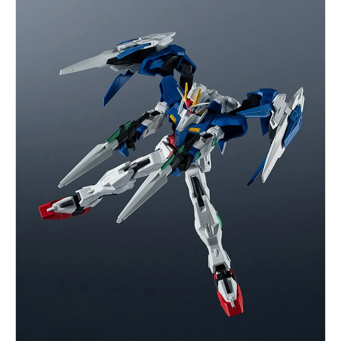 Bandai Gundam Universe Mobile Suit Gundam GN-0000 + GNR-010 00 Raiser Figure (white)