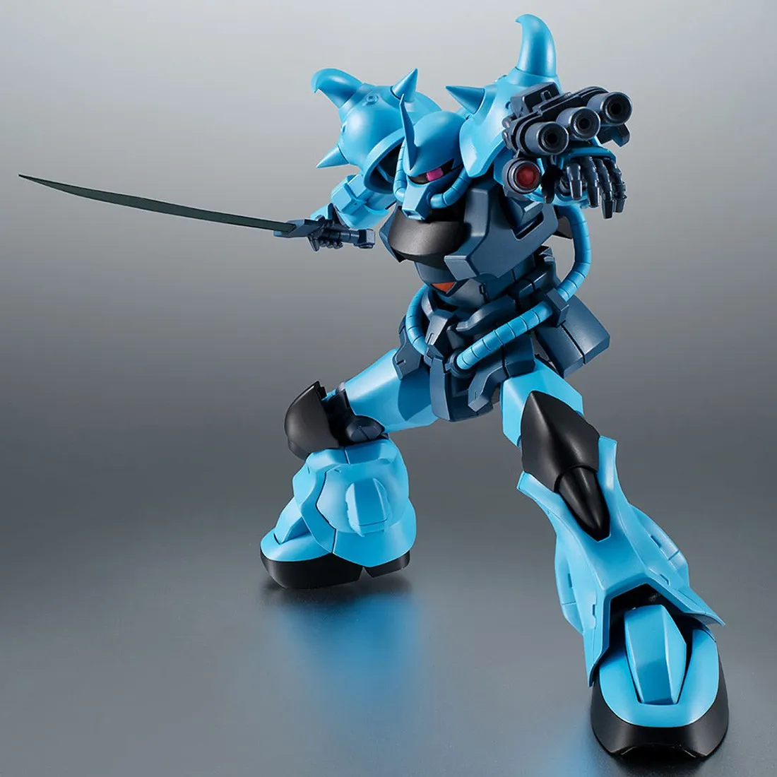 Bandai The Robot Spirits Mobile Suit Gundam The 08th MS Team Side MS MS-07B-3 Gouf Custom Ver. A.N.I.M.E. Figure (blue)