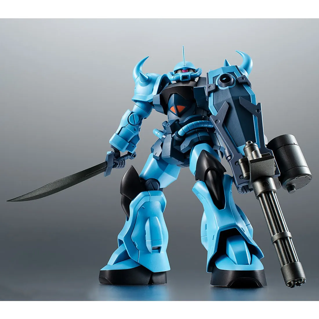 Bandai The Robot Spirits Mobile Suit Gundam The 08th MS Team Side MS MS-07B-3 Gouf Custom Ver. A.N.I.M.E. Figure (blue)