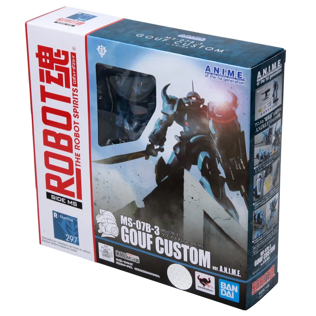 Bandai The Robot Spirits Mobile Suit Gundam The 08th MS Team Side MS MS-07B-3 Gouf Custom Ver. A.N.I.M.E. Figure (blue)