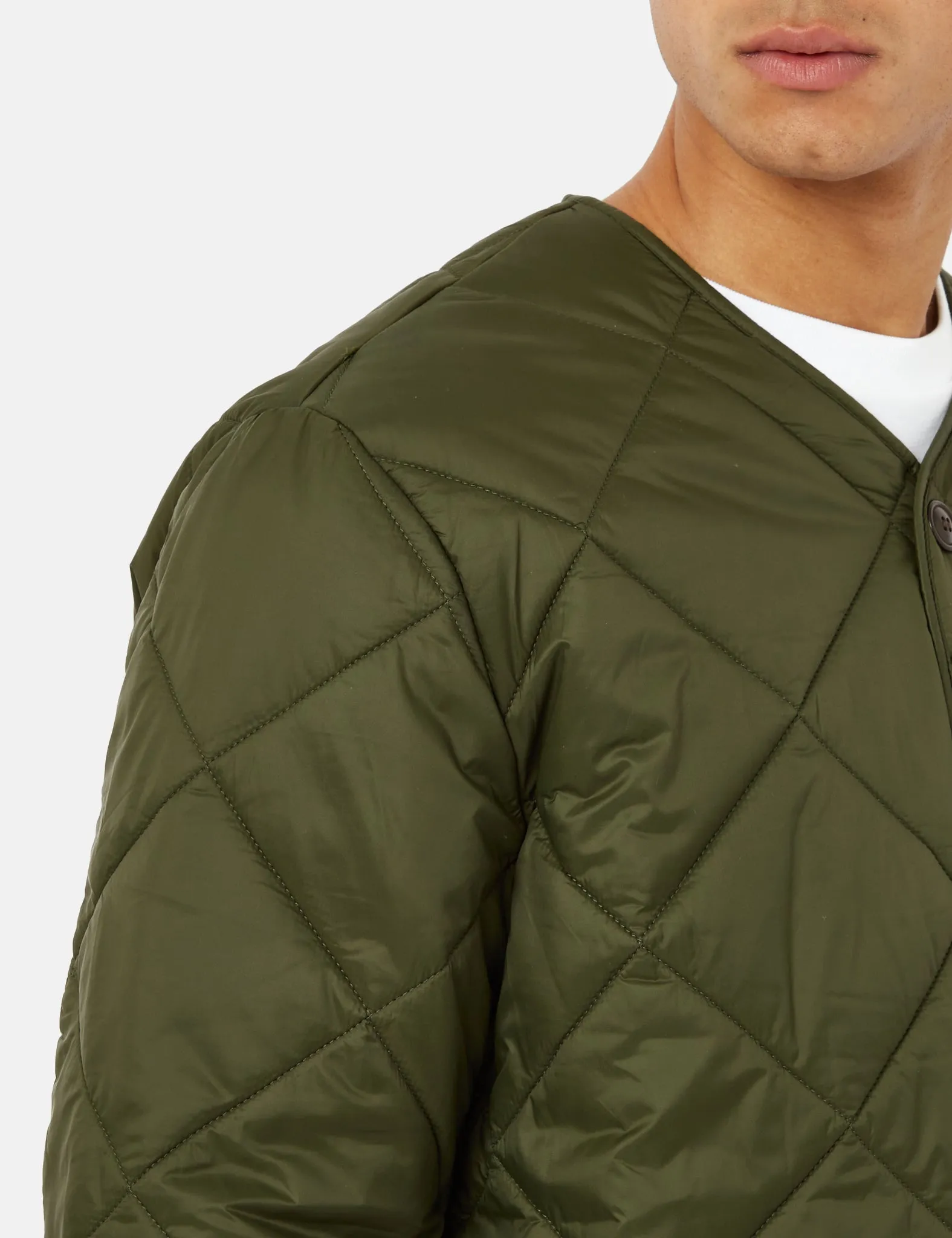 Barbour Liddesdale Cardigan Quilt Jacket - Sage Green