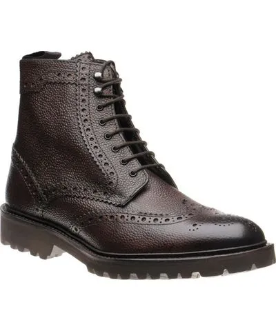 Barker Bodmin rubber-soled brogue boots by Barker Shoes