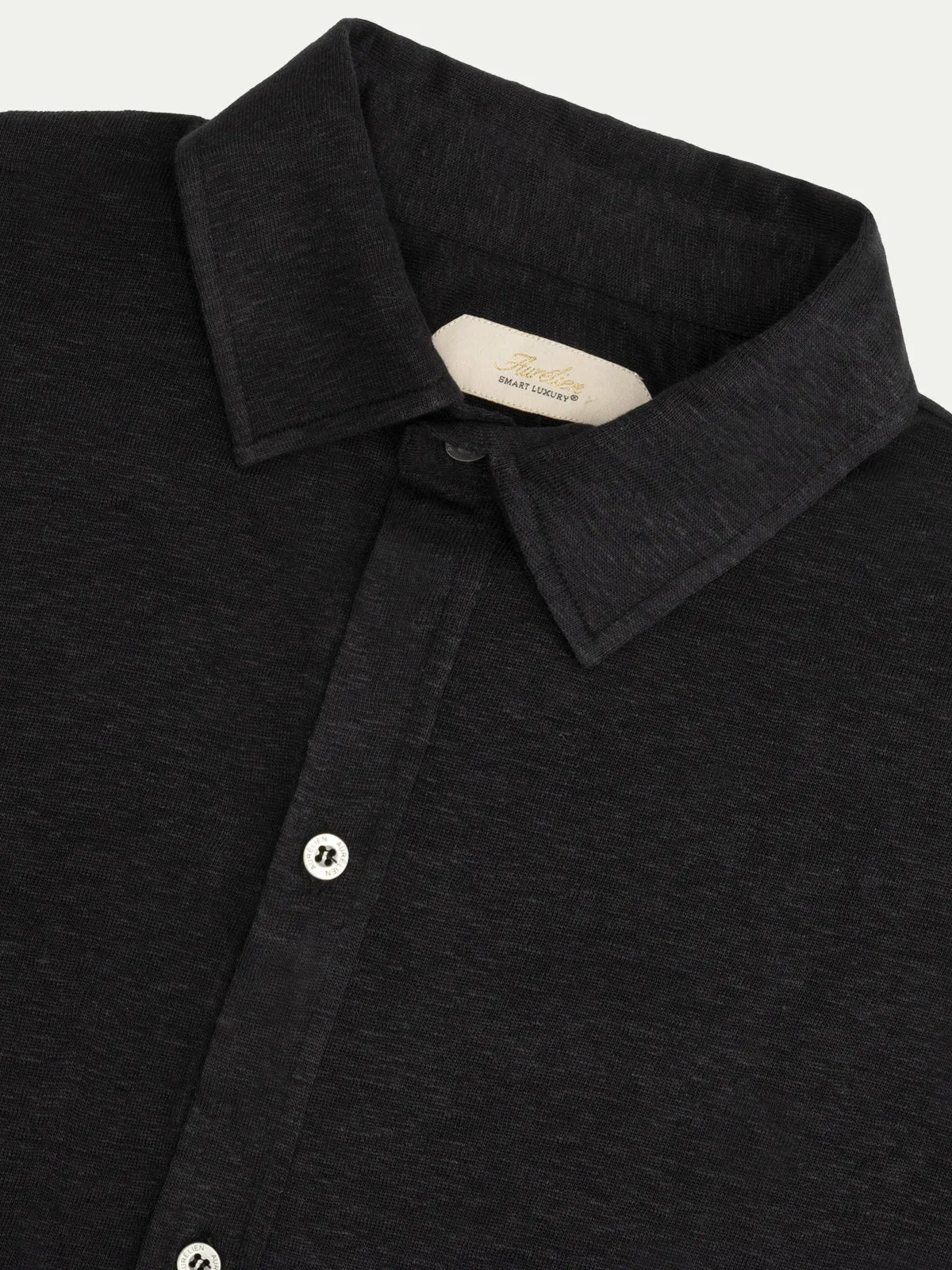 Black Linen Bayside Shirt