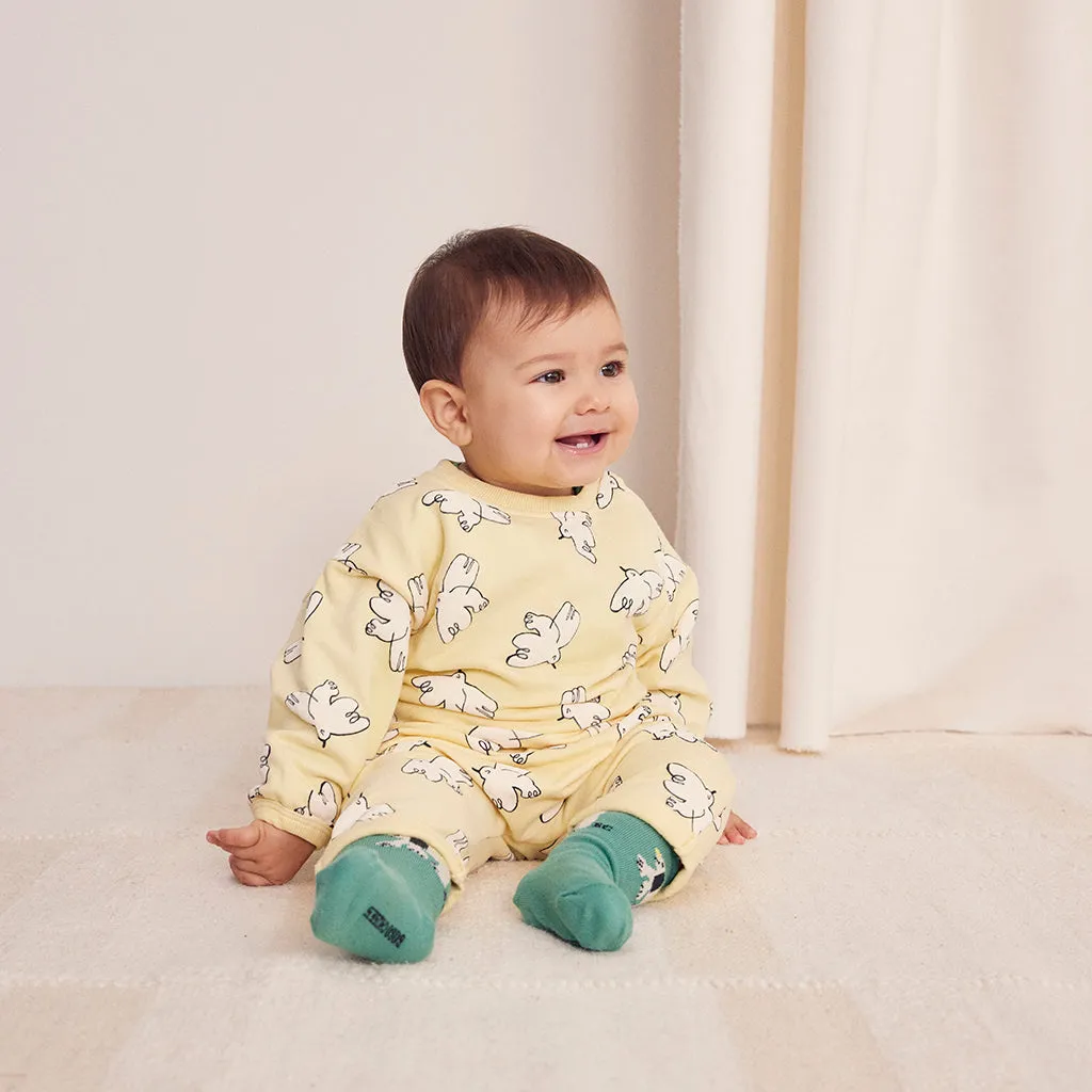 Bobo Choses Baby Freedom Bird All Over Sweatshirt Yellow