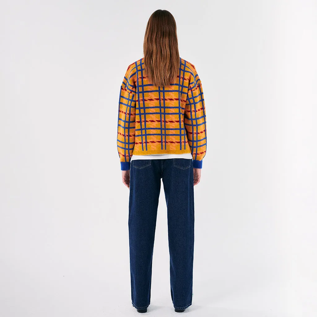 Bobo Choses Woman Madras Check Jacquard Crop Cardigan Multicolour