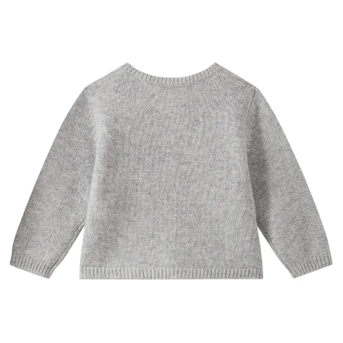 Bonpoint Baby Cardigan Heather Grey