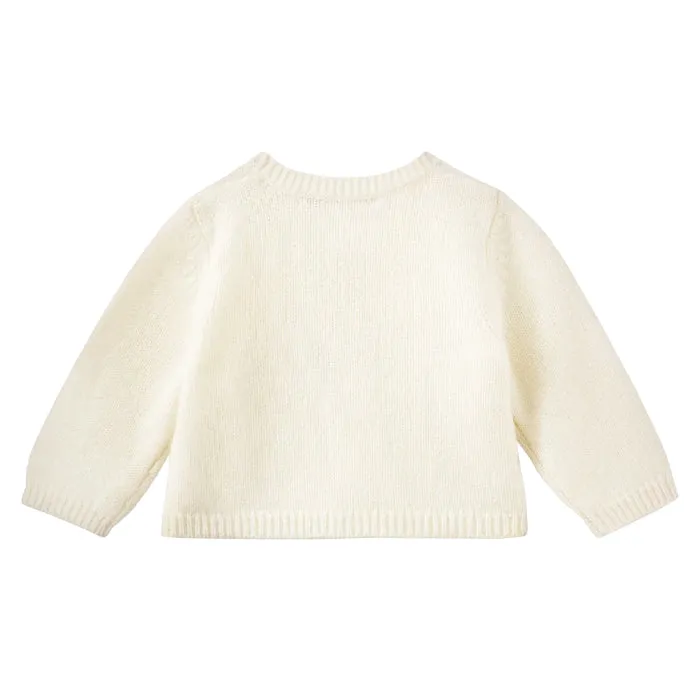 Bonpoint Baby Cardigan Milk White