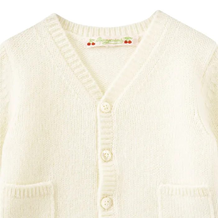 Bonpoint Baby Cardigan Milk White