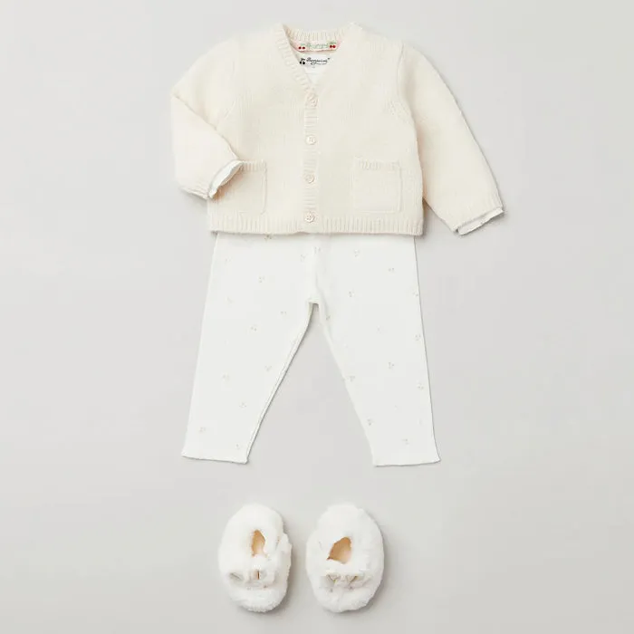 Bonpoint Baby Cardigan Milk White