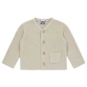 Bonton Baby Rice Knit Cardigan Pebble Grey