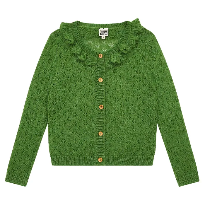 Bonton Child Corolle Cardigan Green Peace