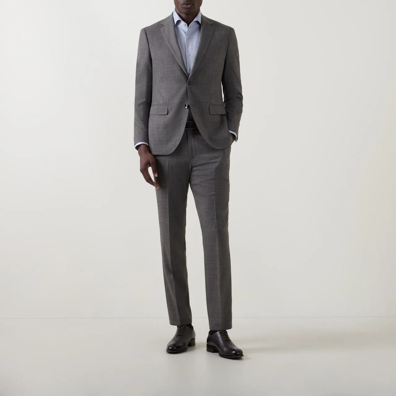 BOSS Jeckson Micro Printed Two-Piece Suit - Grey