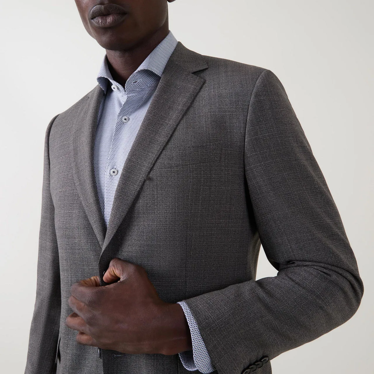 BOSS Jeckson Micro Printed Two-Piece Suit - Grey