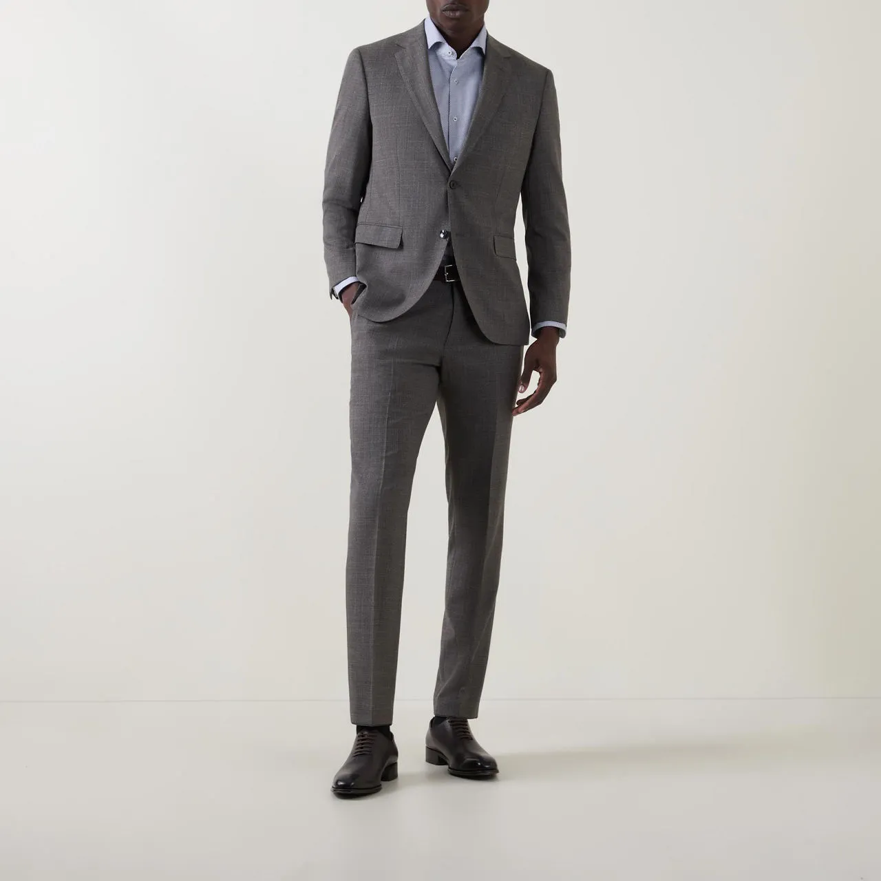 BOSS Jeckson Micro Printed Two-Piece Suit - Grey