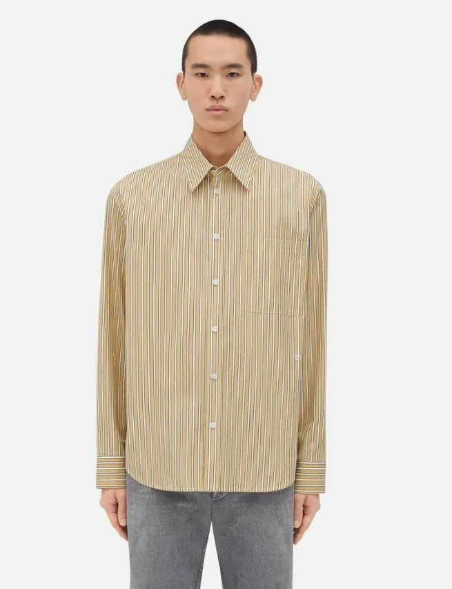 BOTTEGA VENETA  |Striped poplin shirt