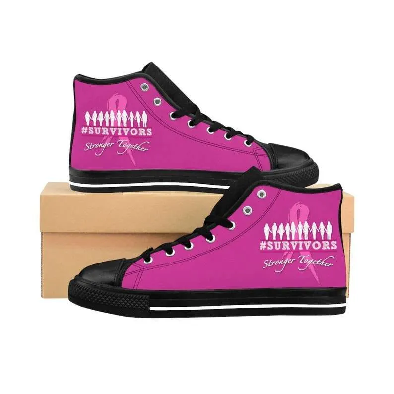 Breast Cancer Awareness Pink Ribbon – Breast Cancer Survivor High Top Shoes Sneakers