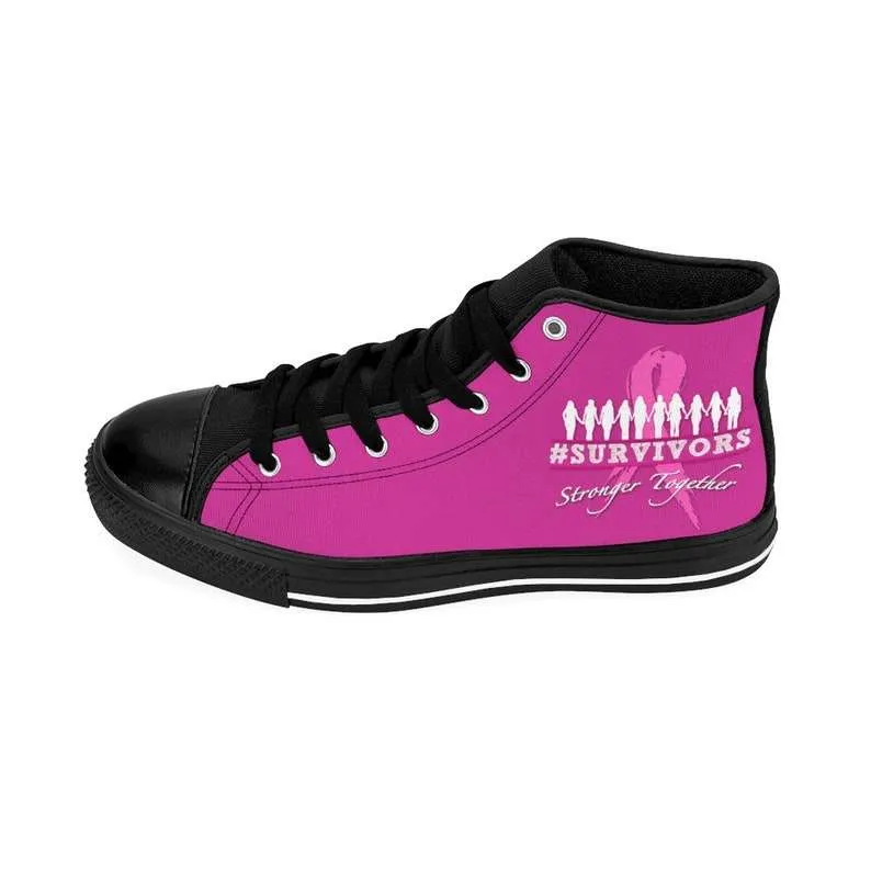 Breast Cancer Awareness Pink Ribbon – Breast Cancer Survivor High Top Shoes Sneakers