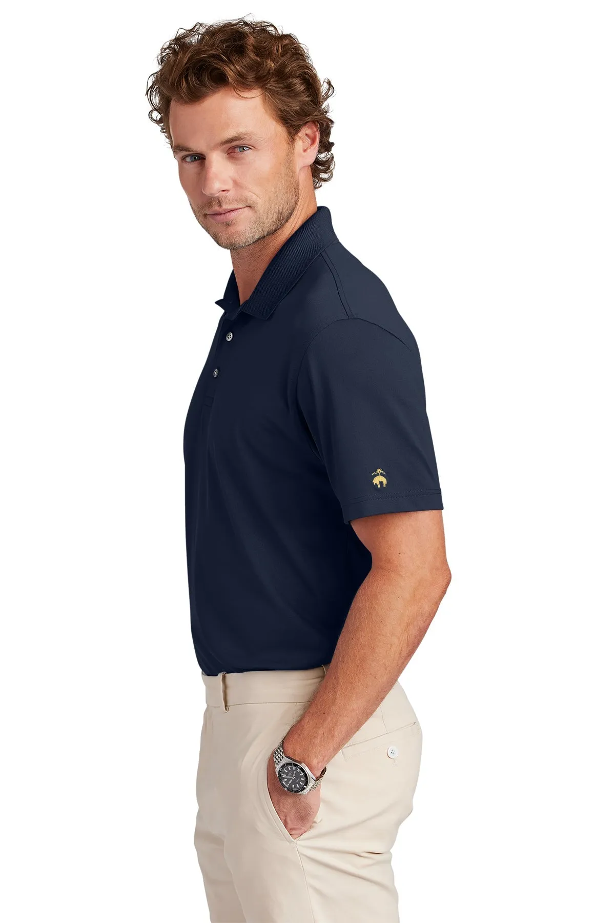 Brooks Brothers Mesh Pique Performance Custom Polos, Navy Blazer