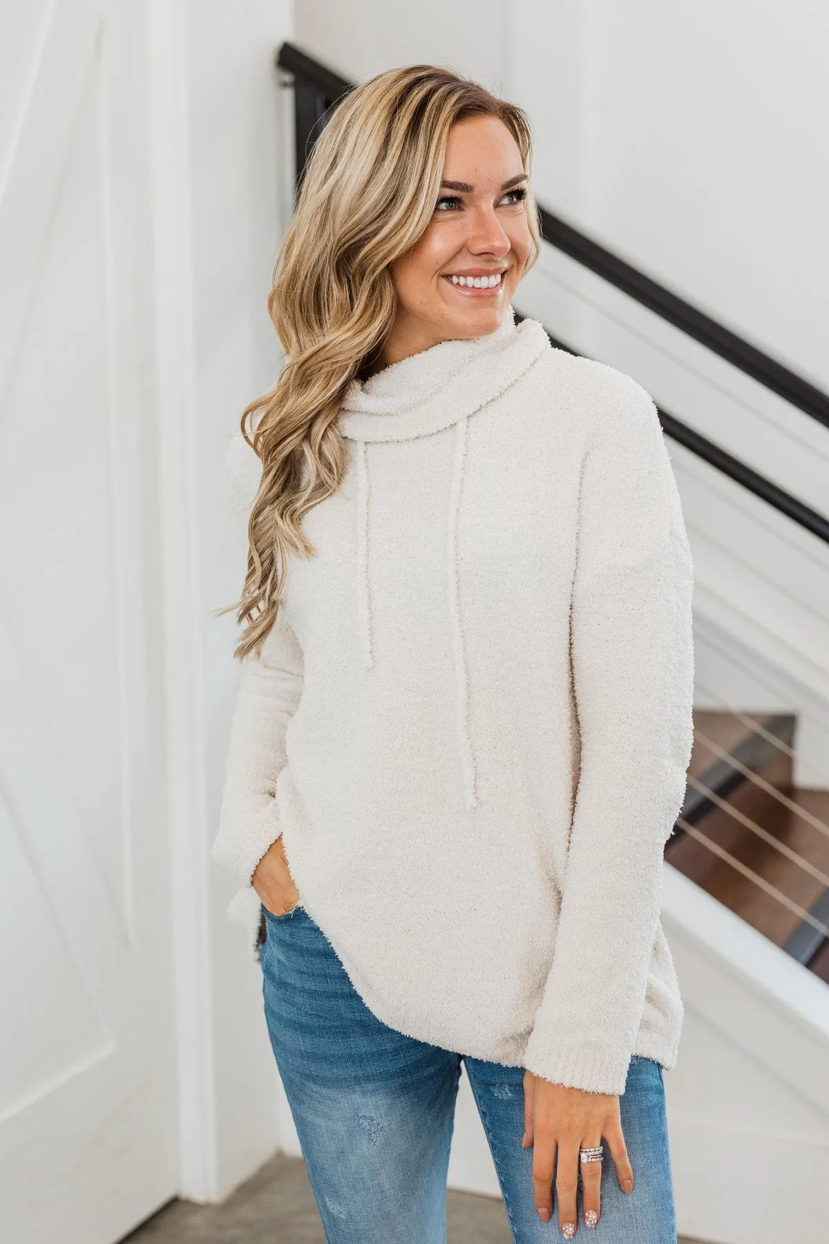 Cabin Cuddles Pullover Top- Cream