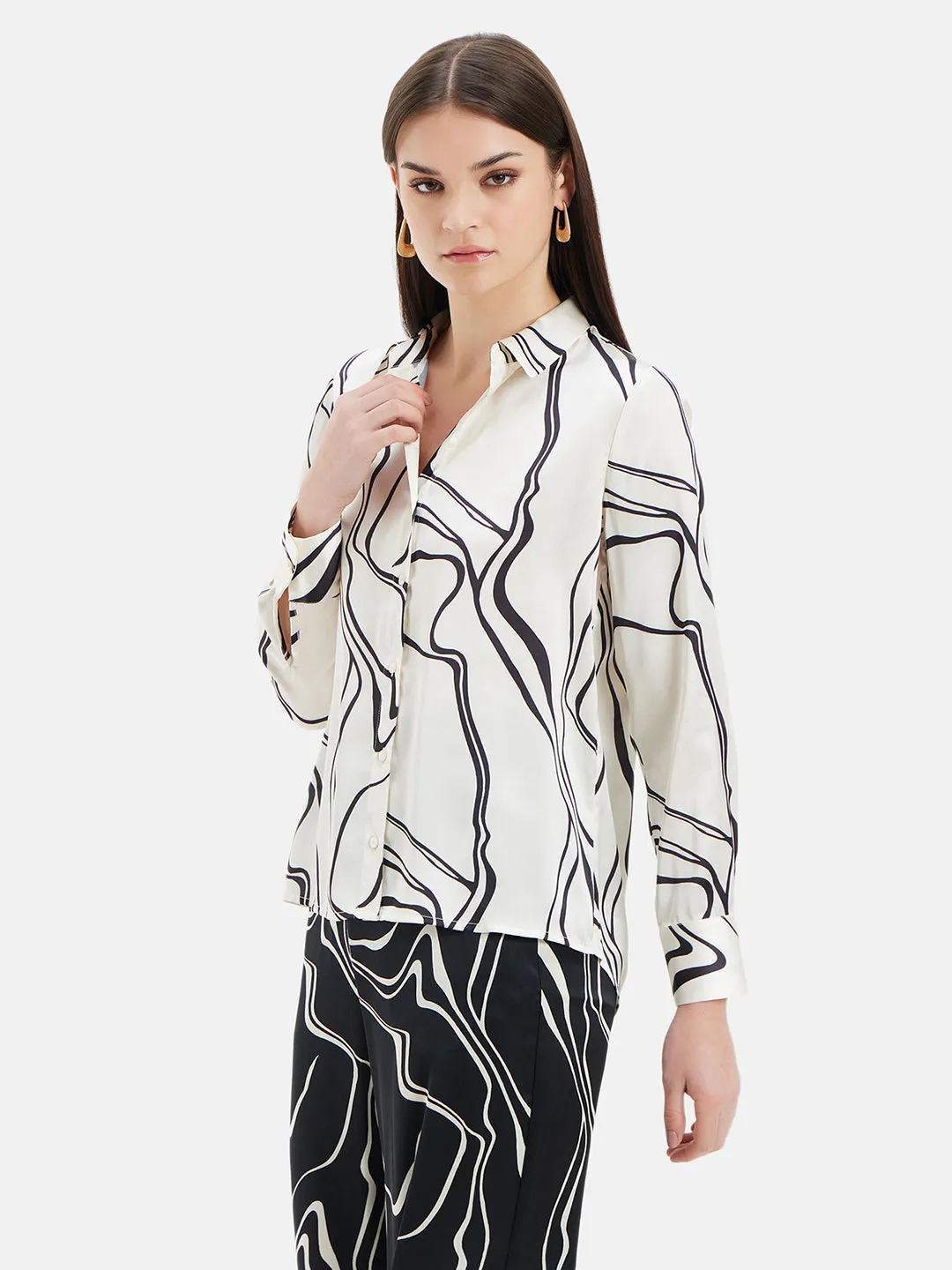 Carla Printed Full Sleeves Shirt