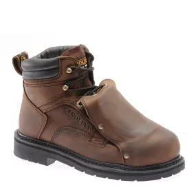 CAROLINA METPRO MEN’S 6” BROAD STEEL TOE EXTERNAL METGUARD SIZE 11.5 MEDIUM BROWN