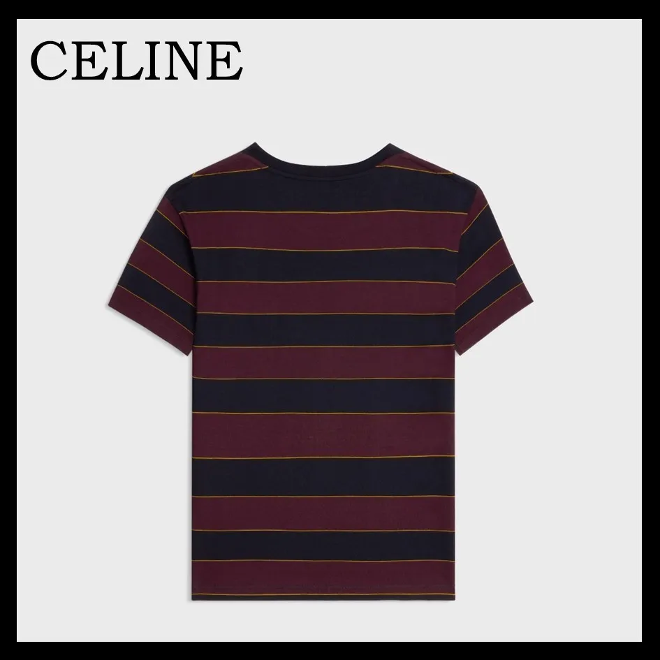 CELINE  |TRIOMPHE REGULAR T-SHIRT IN STRIPED JERSEY