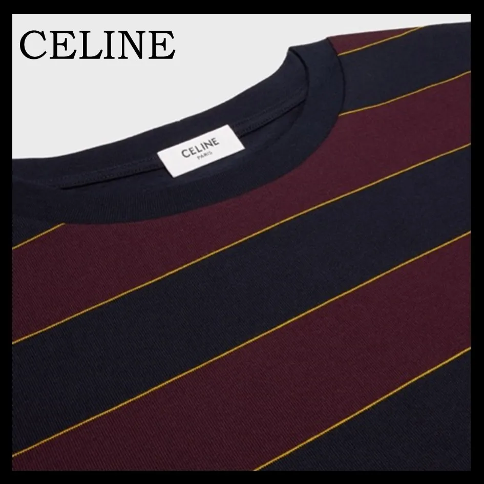 CELINE  |TRIOMPHE REGULAR T-SHIRT IN STRIPED JERSEY