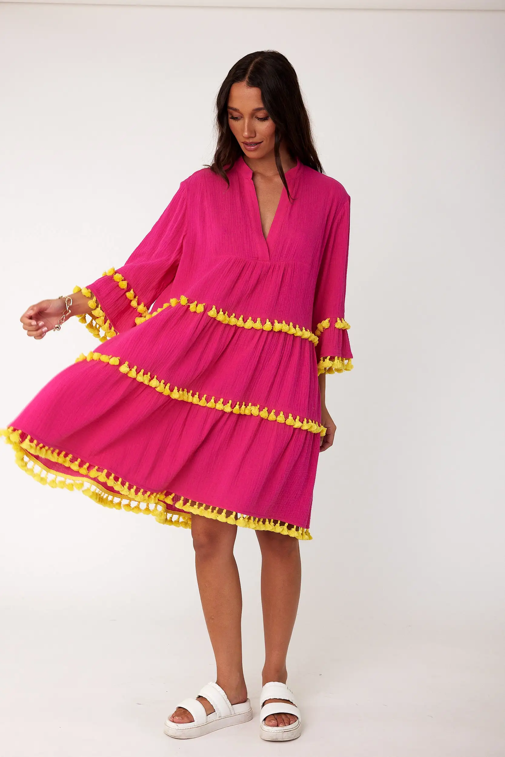 CHARLIE Dress Hot Pink