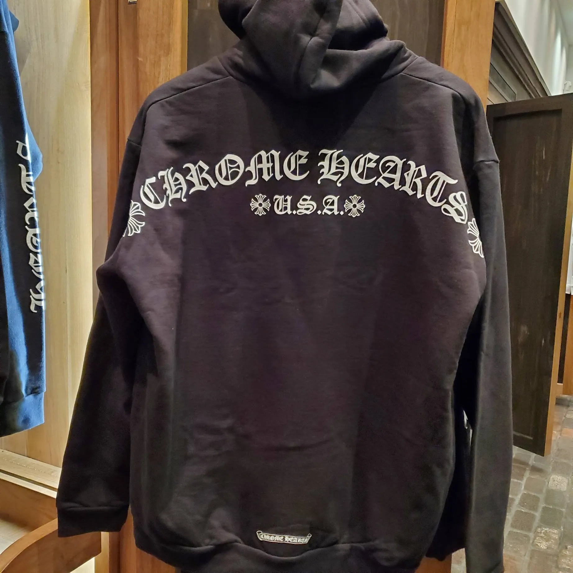 CHROME HEARTS  |Unisex Plain Cotton Logo Hoodies