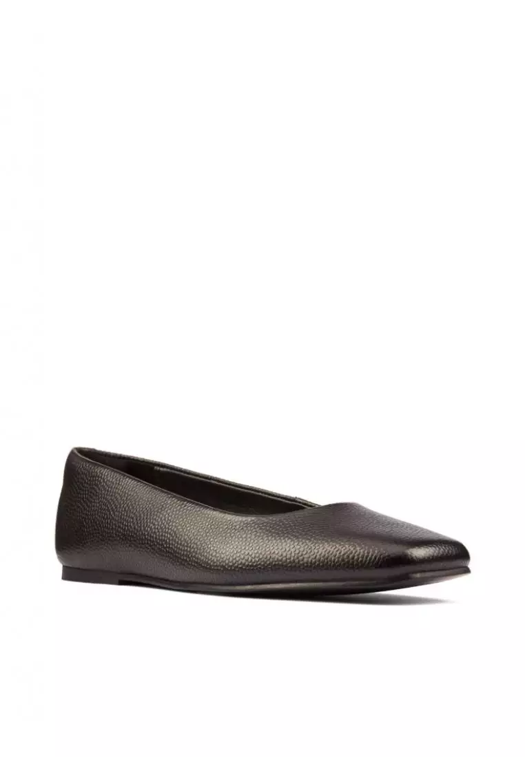 Clarks Clarks Pure Ballet2 Black Leather Womens Shoes  with Cushion Plus and Medal Rated Tannery Technology