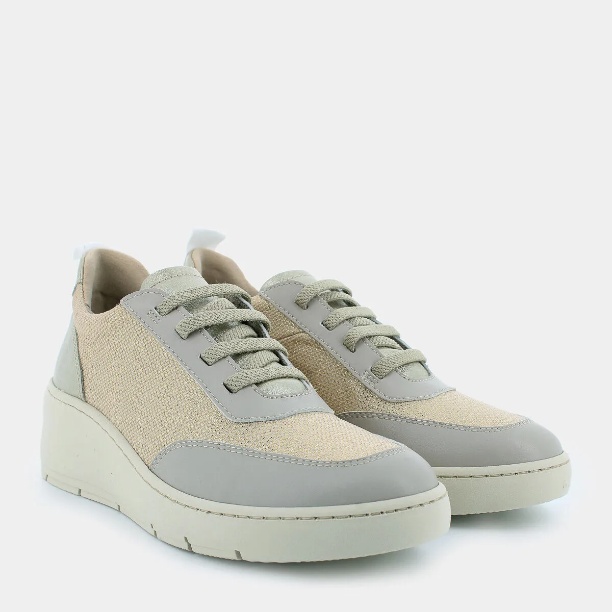 CM-E24D-02PLATINO/BEIGE/BIANCO- SNEAKERS