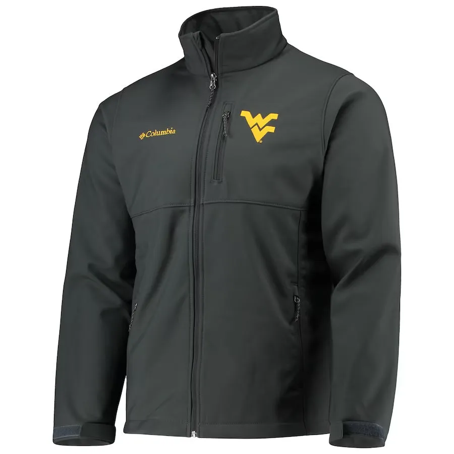 COLUMBIA MEN’S WVU ASCENDER SOFTSHELL JACKET - CHARCOAL