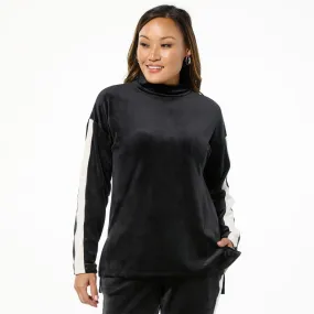      Comfort Code Plush Velour Mock-Neck Pullover Top     